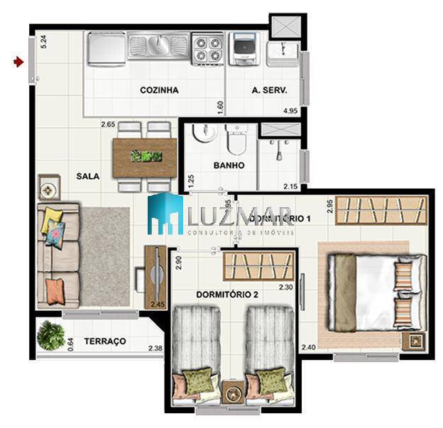 Apartamento à venda com 2 quartos, 42m² - Foto 41